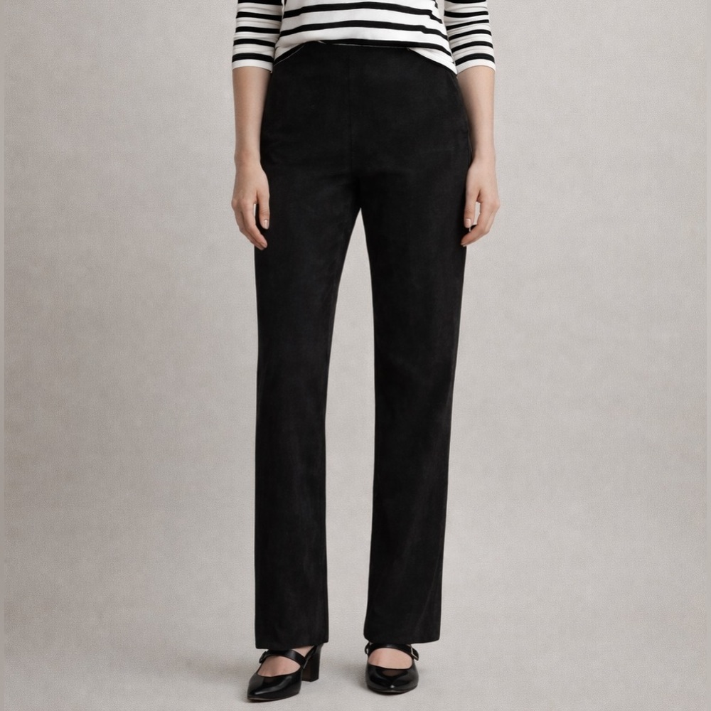 Leather Clifford Michael soft, straight leg pants. 32" waist